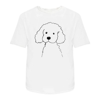 'Cute Poodle Sketch' Unisex T-Shirt -  100% Cotton (S-XXL) (TA051420)