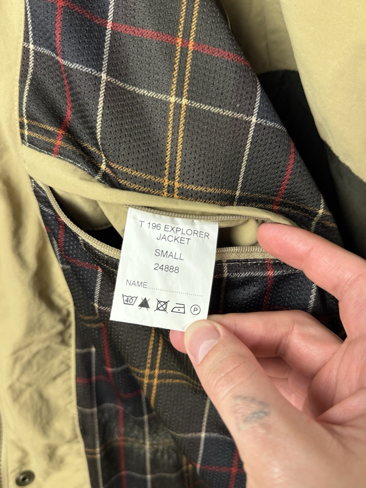 Barbour Explorer Jacket Camel Multipocket Zip Men… - image 17