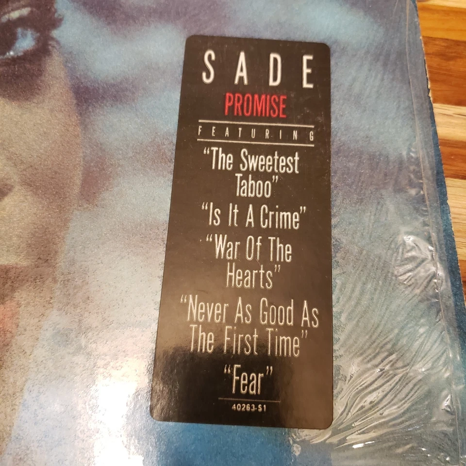 Sade LP Promise CBS Records FR 40263 1985 LP Vinyl In Shrink W/ Hype Sticker VG+ - Image 3 of 3
