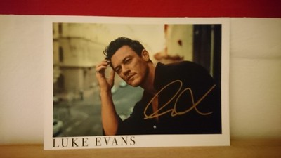 LUKE EVANS - GOLD marker Autographed SIGNED Photograph NEW Neu 