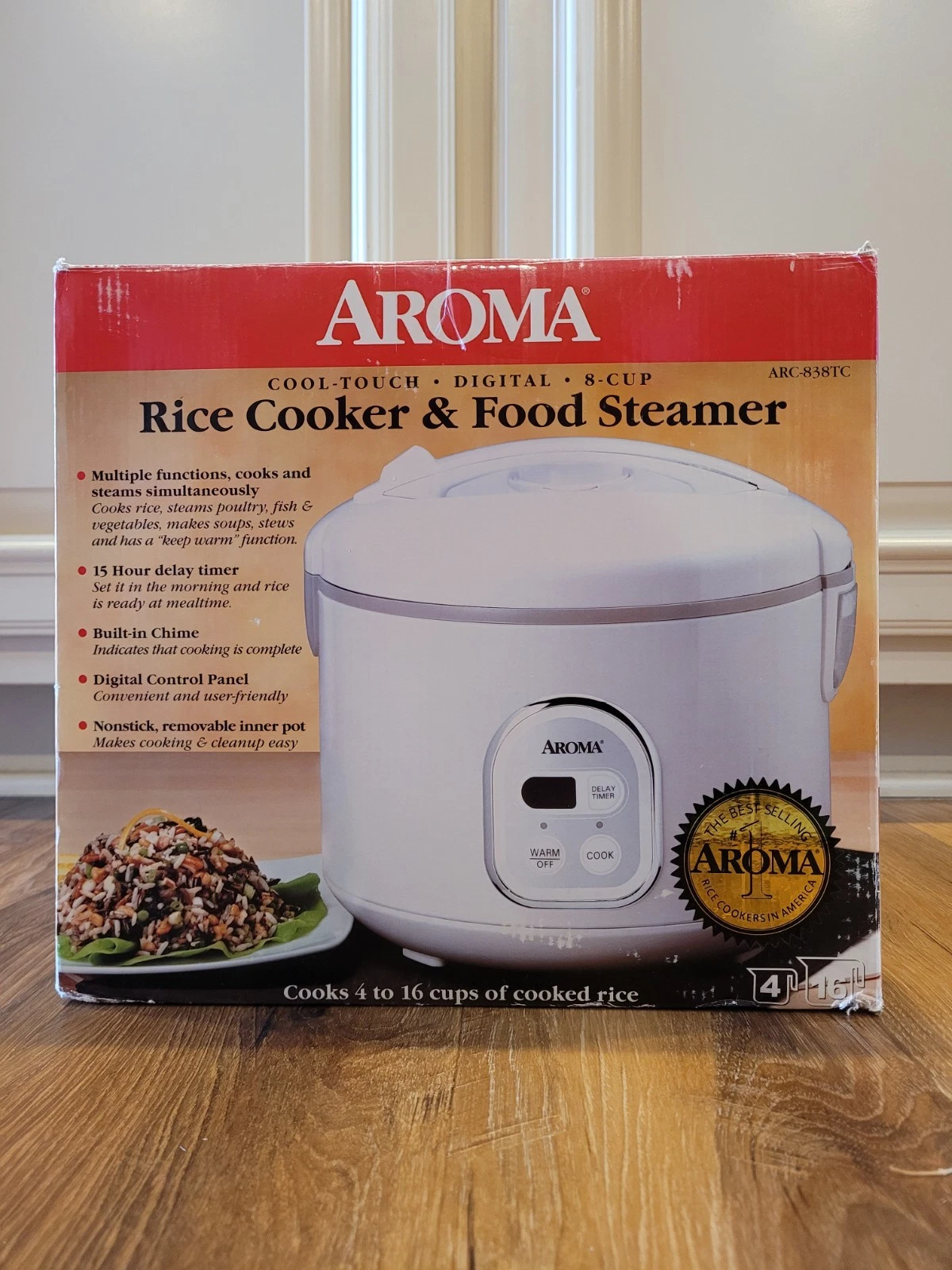 Aroma, 8-Cup, Rice Cooker & Food Steamer, Gently Used, In Original Box
Opens in a new window or tab