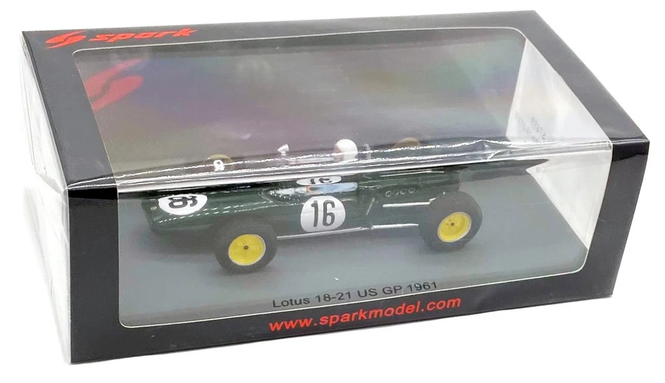 Spark S7459 Lotus 18-21 #16 'J Wheeler' US GP 1961 - Pete Ryan 1/43 Scale - Image 3 of 4