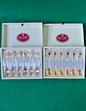 Royal Albert Old Country Roses 12pc Cutlery Set - 6 Tea Spoons & 6 Cake Forks -