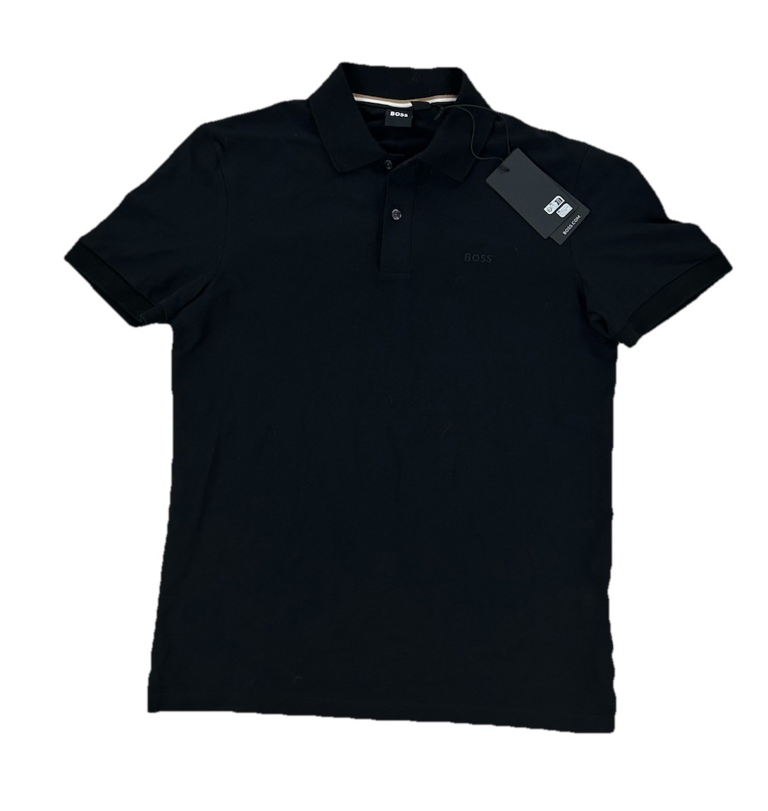 NEW Hugo Boss Pallas Short Sleeve Polo Shirt Black Mens US Size M