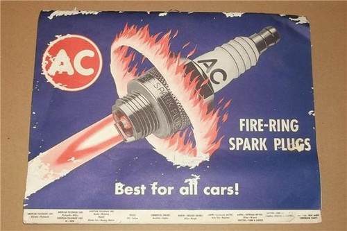 1962 AC FIRE-RING SPARK PLUGS SIZE CHART PASSENGER CAR TRUCK ENGINE MARINE FARM+