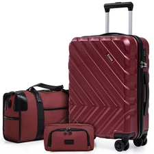 Luggage Sets 3 Piece,Suitcases with Wheels,Carry On Luggage Set 22x14x9 Airli...