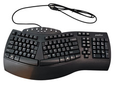Perixx PERIBOARD-512 Wired Ergonomic Split USB Keyboard 7 Multimedia Keys Black