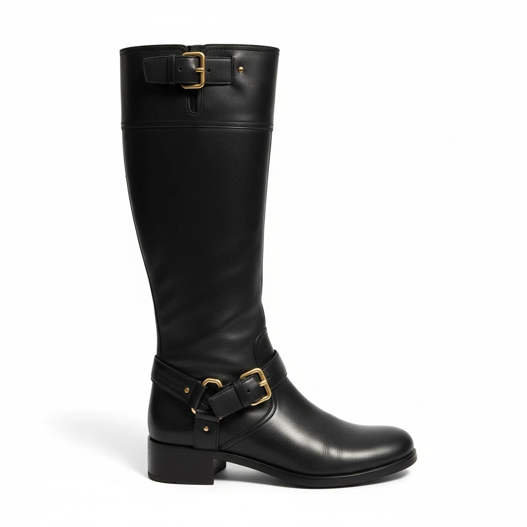 PRADA Low (1-1.9 in) Heel Height Knee High Boots for Women for