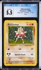 1999 POKEMON BASE SET UNLIMITED HOLO #7 HITMONCHAN CGC 5.5