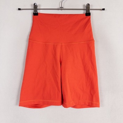 Yogalicious Lux Everyday 7 Inch Short Womens Sz Small Orange Yoga Fitness Active