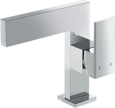 Homili Modern Square Bathroom Sink Faucet, 1 Hole, Brushed Nickel New In Box
