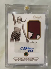 Cameron Brink Auto 2024 Keepsake Multisport Edition Gem Patch Autograph 06/75