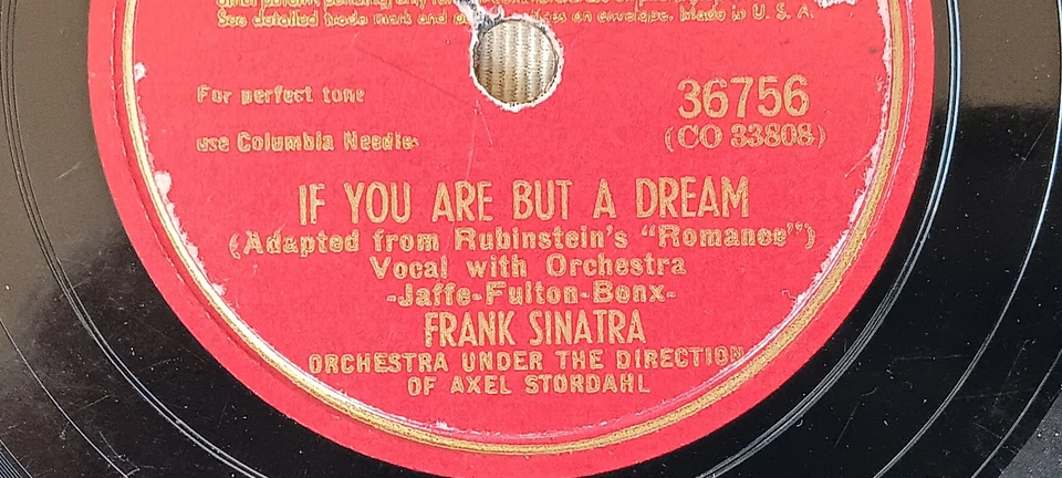 Antique(Top 10 hit in 1944)(Frank Sinatra)(White Christmas)(If You Are But A Dre - Image 2 of 3