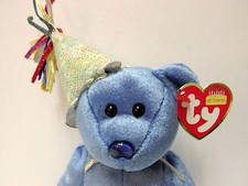 Ty Beanie Baby September w/Party Hat Birthday Bear Collection, BRAND New  MINT 