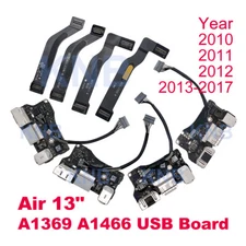Tested For MacBook Air 13" A1369 A1466 DC Power Jack USB Audio Board 2010-2017