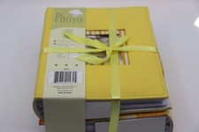Photo Album Scrapbook Yellow Fabric 400 Pictures 4"x6"