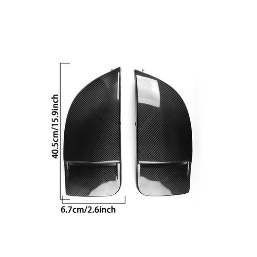 2pc Carbon Fiber Front Side Fog Light Bezel For Subaru Impreza WRX STI 2004-2005 - Picture 2 of 12