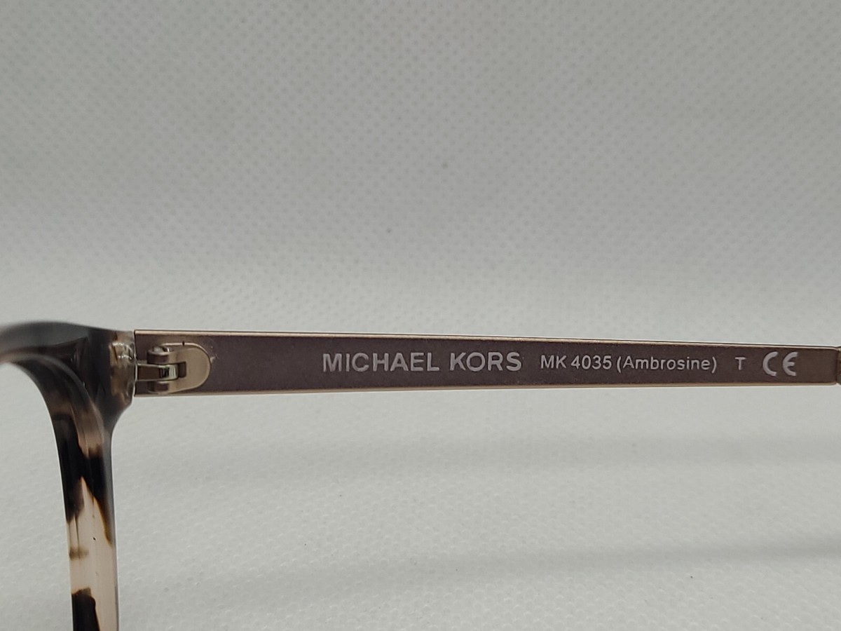 Michael Kors MK4035 Ambrosine Color 3205 Pink Tortoise 53-15-135 Michael Kors Ambrosine MK 4035 3205 Tortoise Pink Eyeglasses  main image 2