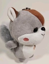 Adorable Plush Squirrel Keychain 5 Inches Long NWOT GRAY