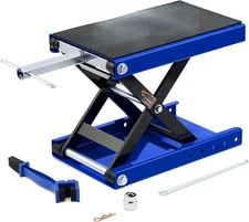 Motorcycle Lift,1100 lb Lift Jack, Motorcycle Center Stand with Chain BrushBlue