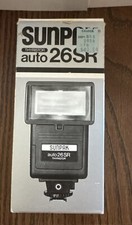 Sunpak Auto 26SR Thyristor Shoe Mount Swivel Telescoping Flash Unit Used in Box