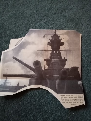 B4c Ephemera 1933 Bild HMS Haube bei Portsmouth