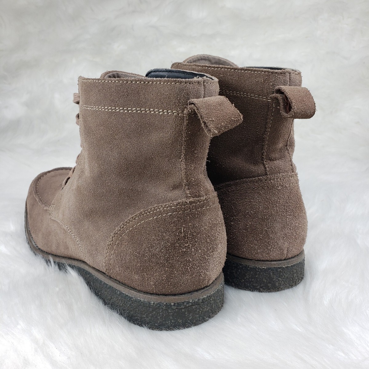 Andrew Marc New York Brown Suede Leather Casual Boots Mens 