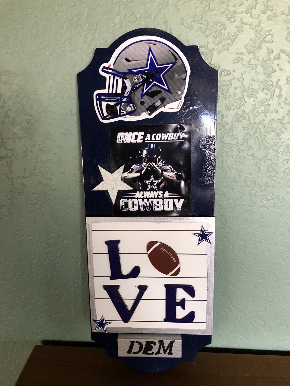 NFL Football LOVE DEM COWBOYS Dallas Decor Team Spirit Hanger sign eBay
