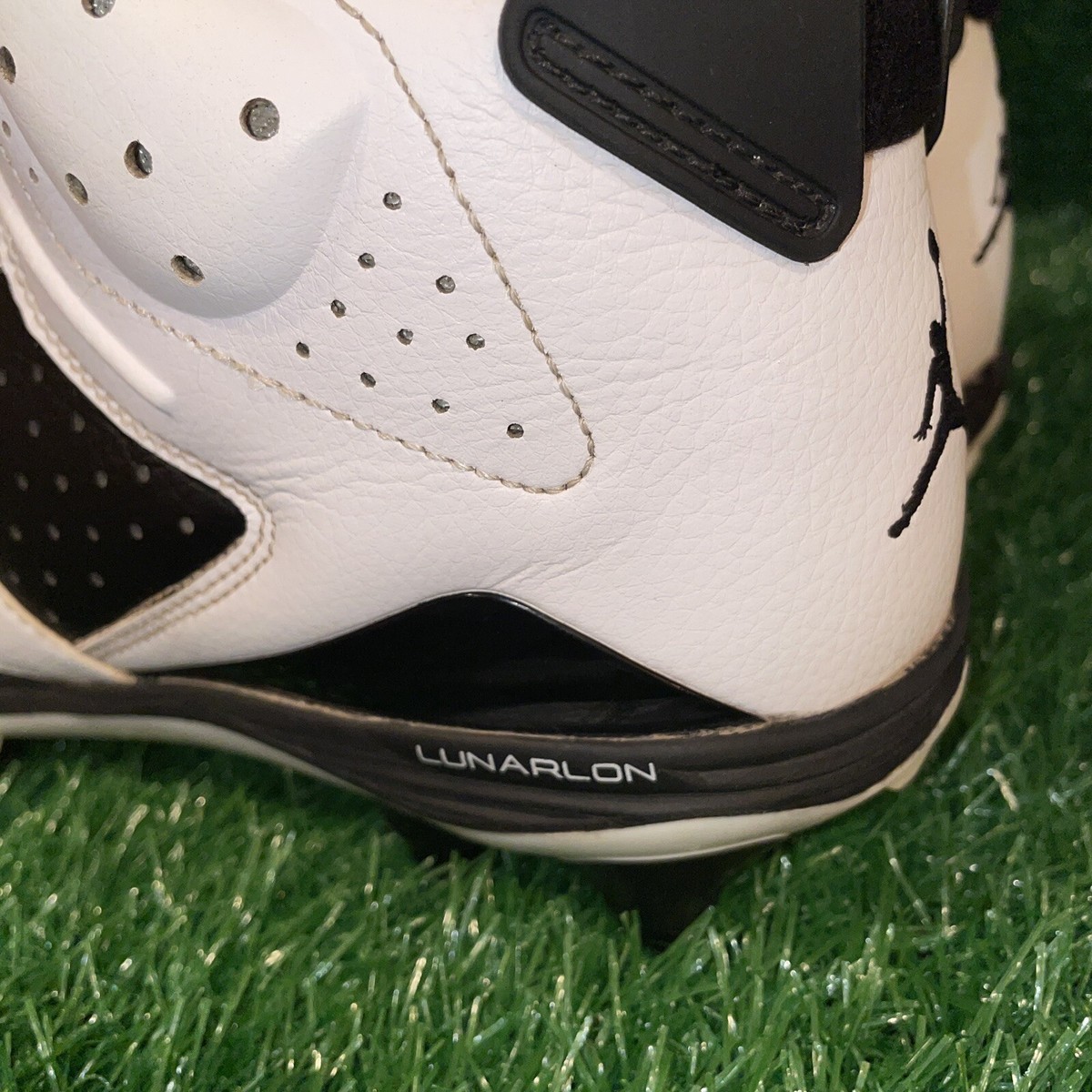 Nike Air Jordan 6 Retro TD Football Cleats Oreo Black White Size