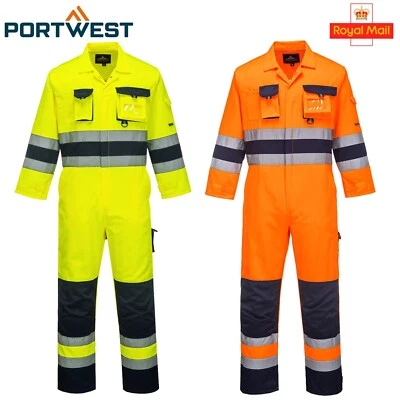Portwest TX55 Nantes Warnschutz Arbeits-Latzhose Mit 12 Taschen - Bild 1 von 4