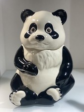 Vintage Ceramic Metlox PANDA BEAR Cookie Jar, Made in the USA