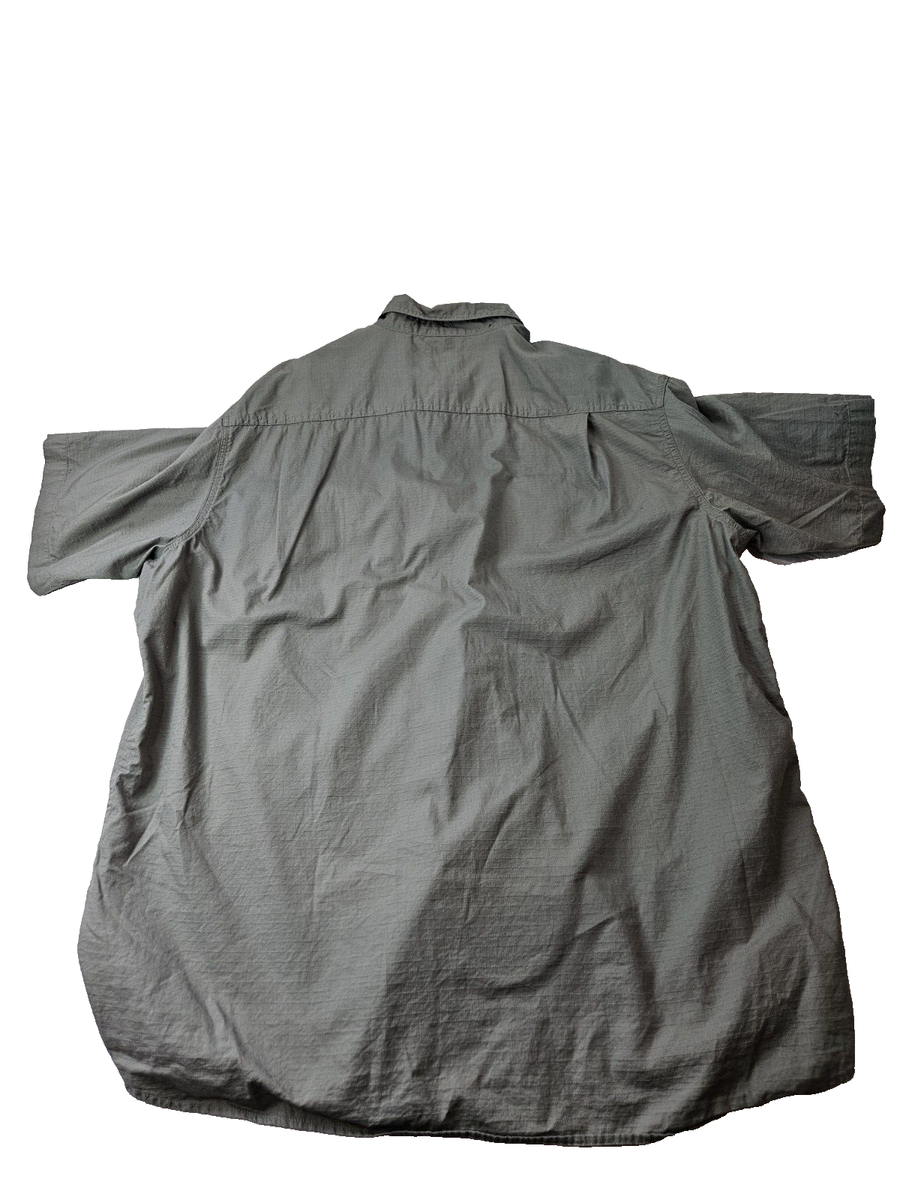 JP 1880 - Chemise Vert Olive à Manches Courtes