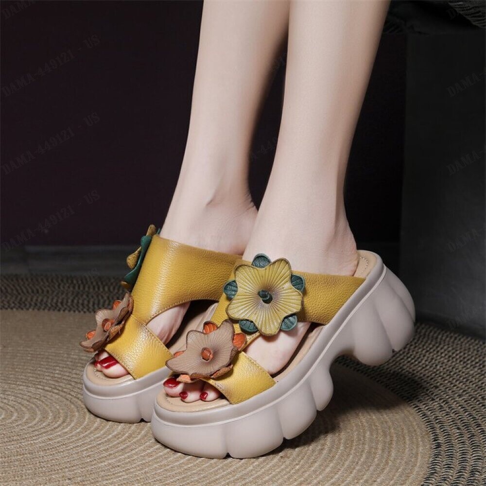 PANTOFOLA D’ORO Sandali donna fondo spesso morbido tacco grosso zeppa comodi plateau ciabatte scarpe