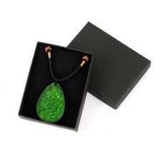 Green Natural Crystal Pendant Gem Moldavite Meteorite Impact Healing Necklace