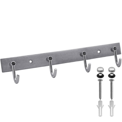 Stainless steel hook bar wardrobe bar wall coat rack towel holder clothes hook - Picture 18 of 40