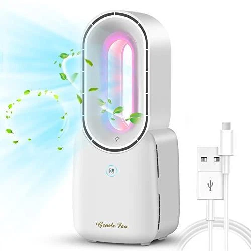 Small bladeless cheap desk fan