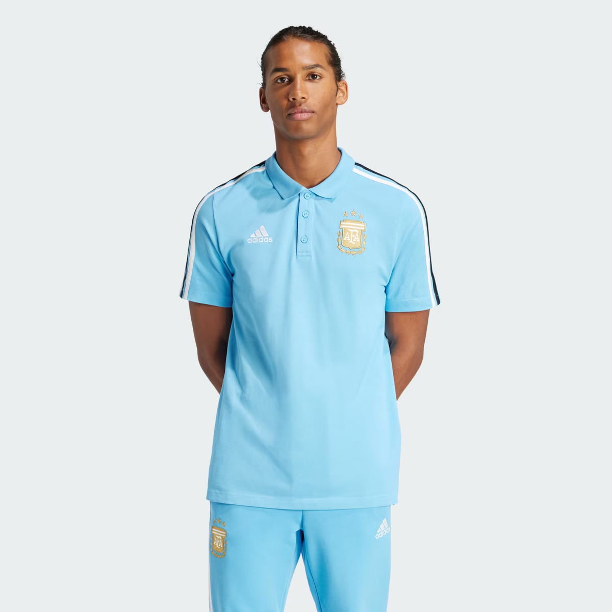 ARGENTINA NATIONAL TEAM DNA 3 STRIPS 24 POLO SHIRT - ADIDAS IU2140