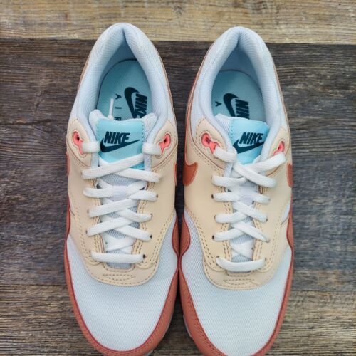Nike Air Max 1 GS Red Stardust Guava Ice GS SZ 5.5Y Womens 7 Sneakers DZ3307-101 - Picture 4 of 12