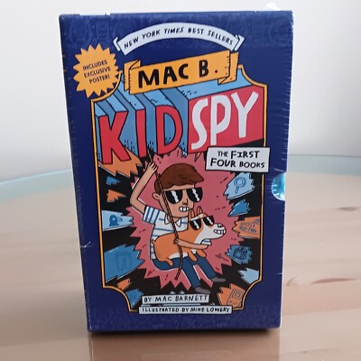 Mac B. Kid Spy New Sealed Box Set Books 1-4 Mac B. Kid Spy by Mac Barnett