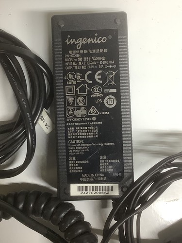 Ingenico ICT220 Power Supply w/ Black A/C Cord Tested Works - Picture 2 of 2