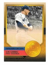 2012 Topps Baseball Golden Greats #4 Lou Gehrig (Yankees)