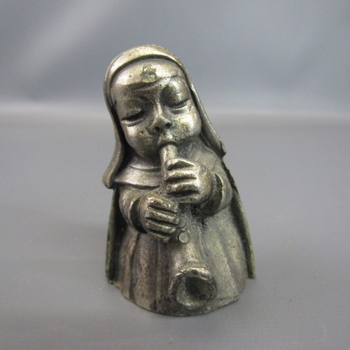 Vintage Peltro Pewter Nun Figure 2.5" Choir Musician Figurine eBay