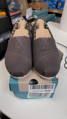 TOMS Women's Morning Dove Heritage Canvas  Loafer, Grey, Size 9.5
