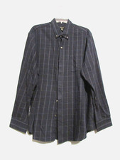 Van Heusen Mens Blue Dress Shirt Size X-Large 17-17 1/2 EUC  
