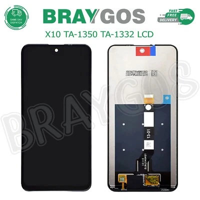 BRAYGOS Conjunto de pantalla digitalizador de pantalla táctil LCD negro para Nokia X10 TA-1350 TA-1332