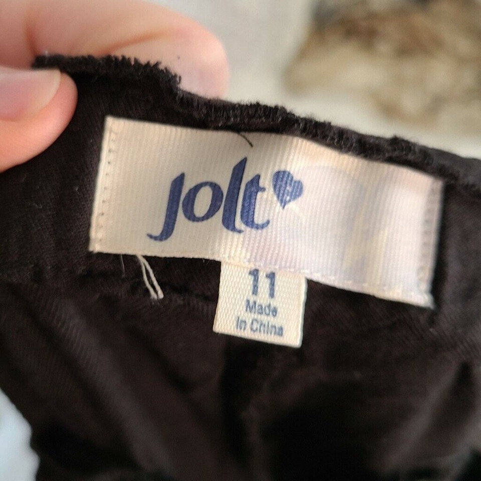 Nwt jolt black cargo pants with elastic draw string waist Size 11 eBay