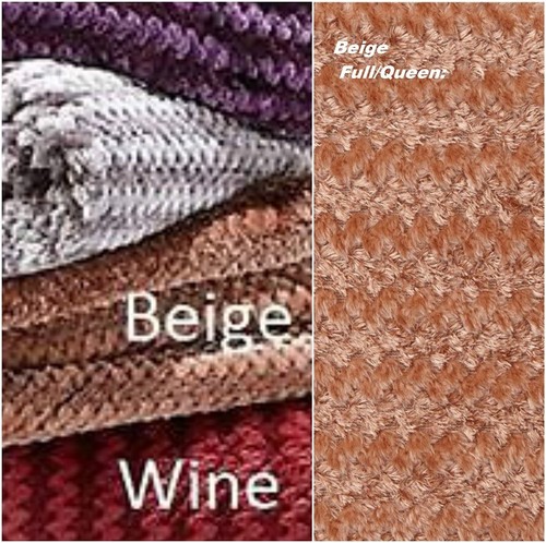 Concierge Soft & Cozy Plush Jacquard Stripe Glimmersoft Brown / Beige ( Q ) - Picture 9 of 9