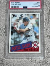 1985 TOPPS BASEBALL CARD LOW POP PSA 10 REID NICHOLS BOSTON RED SOX