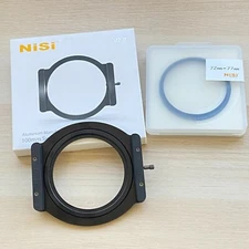 NiSi Lens Filter 2 slot Holder Universal 100 x 2 mm Glass or Resin on 77mm 72mm