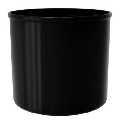 LENI CORONA 9/7 Zylindrischer Deckel schwarz hochglänzend Pflanzendeckel Topf